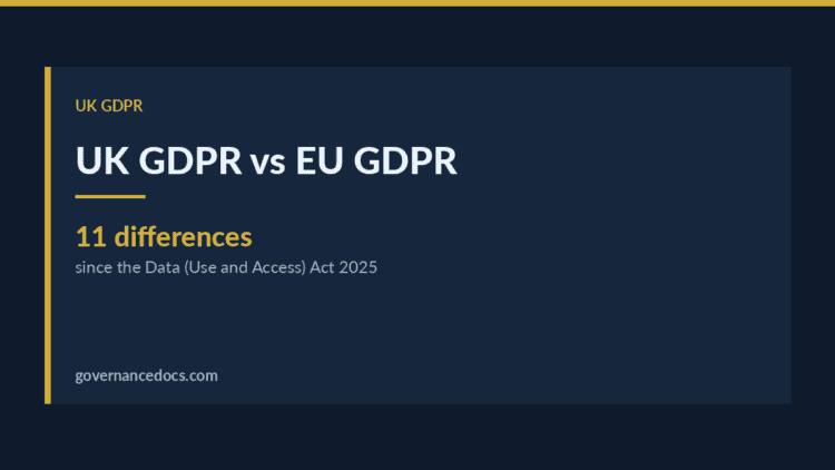 UK GDPR vs EU GDPR — UK GDPR vs EU GDPR: The 11 Differences That Matter in 2026