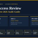User access review process mapped to ISO 27001 Annex A 5.18, SOC 2 CC6.3 and PCI DSS 7.2.4