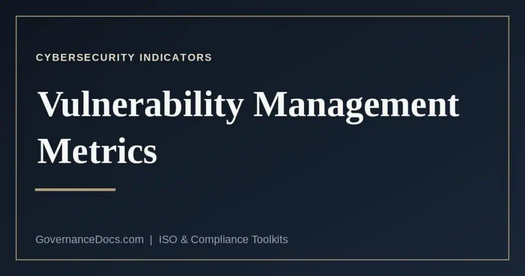 vulnerability management metrics explained