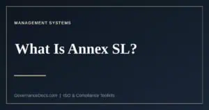 Annex SL harmonized structure: the ten ISO management system clauses