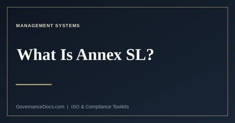 Annex SL harmonized structure: the ten ISO management system clauses
