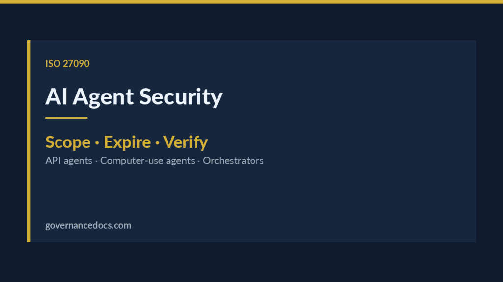 AI agent security overview for governance documentation.