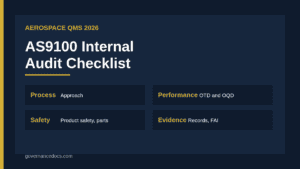 AS9100 internal audit checklist infographic