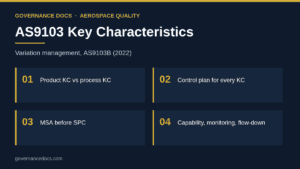 AS9103 key characteristics infographic