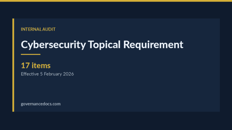 cybersecurity topical requirement — Cybersecurity Topical Requirement: How to Audit It in 2026