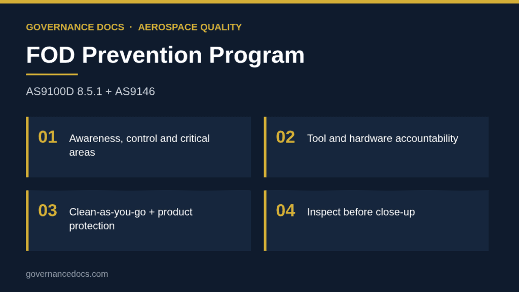 FOD prevention program infographic