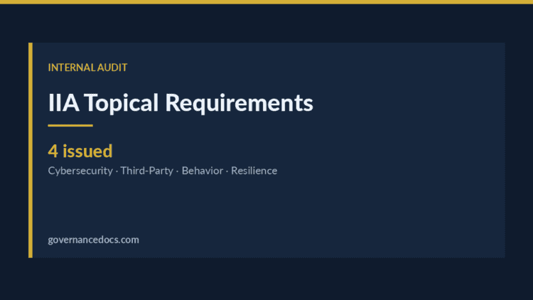 iia topical requirements — IIA Topical Requirements: The Complete 2026 Guide