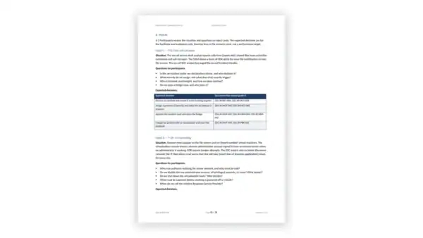 Incident Response Toolkit sample: GDL-IR-EXR-003 - Ransomware Tabletop Scenario