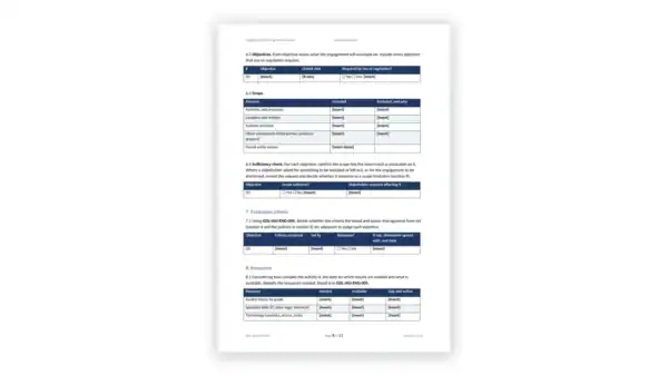 Internal Audit Toolkit — Engagement Planning Memorandum (Word template) for the IIA Global Internal Audit Standards