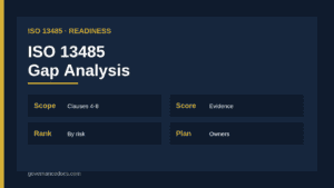 ISO 13485 gap analysis six-step process and clause coverage