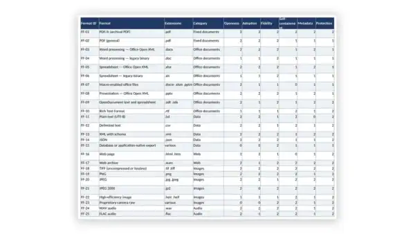 ISO 15489 Toolkit — File Format Register (Excel workbook) for ISO 15489-1:2016 records management