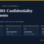 ISO 27001 confidentiality agreements: Annex A control 6.6 and its four tests