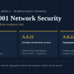 ISO 27001 network security controls A.8.20, A.8.21 and A.8.22 compared