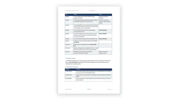 Governance documentation table overview for governance docs site.