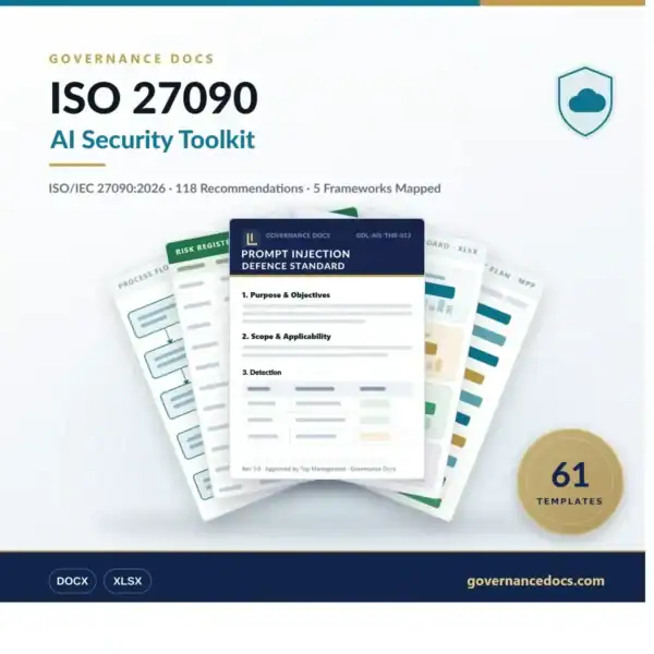 Governance Docs ISO 27090 AI Security Toolkit image for SEO.