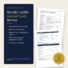 ISO/IEC 42001 internal audit service by Governance Docs with sample audit report pages