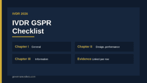 IVDR GSPR checklist infographic