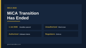 MiCA transitional period ended infographic