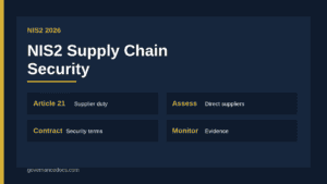NIS2 supply chain security infographic