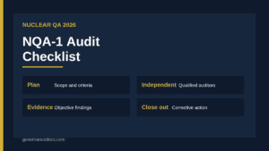 NQA-1 audit checklist infographic
