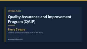 quality assurance and improvement program — Quality Assurance and Improvement Program (QAIP): 2026 Guide