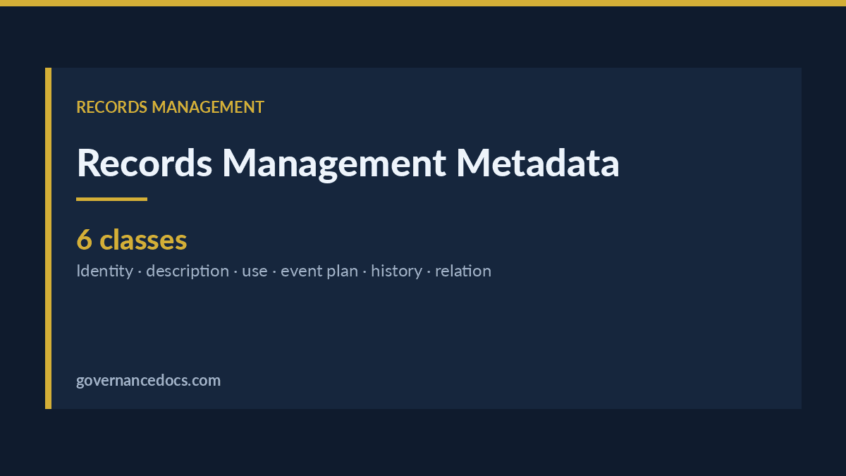 Records Management Metadata: What to Capture and Why (2026) records management metadata explained