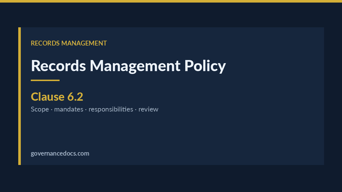 Records Management Policy: What It Must Contain (2026 Guide) records management policy explained