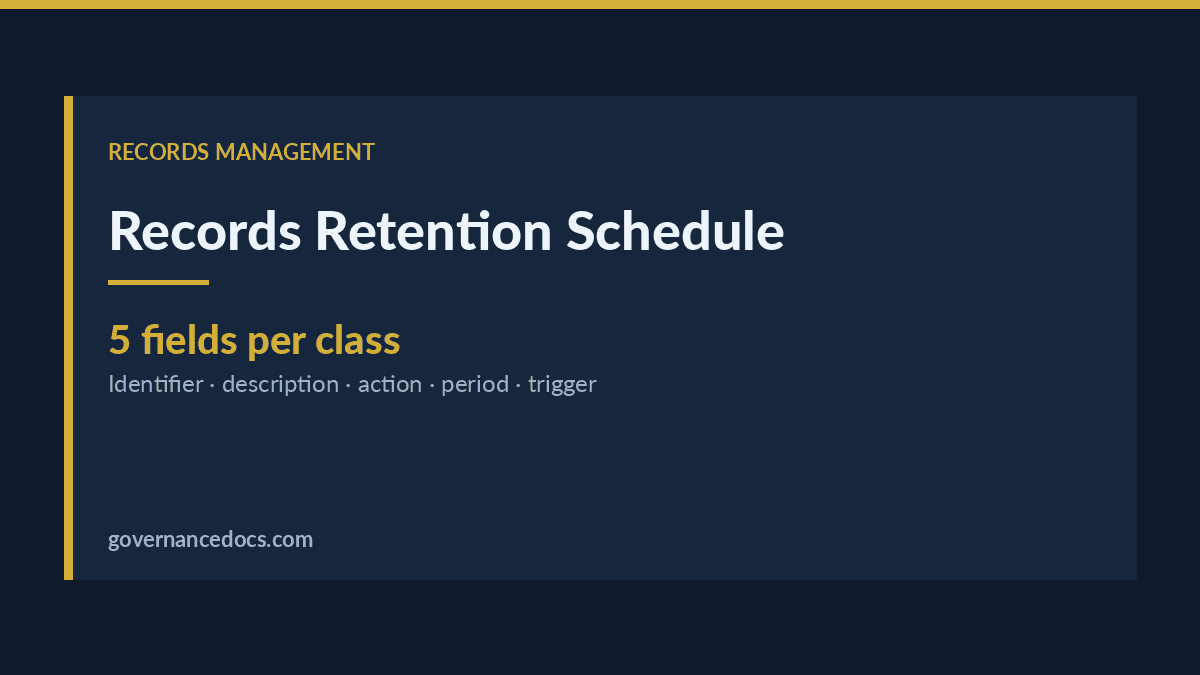 Records Retention Schedule: How to Build One in 2026 records retention schedule explained