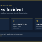security event vs incident — Three NIST terms, one legal word, and the rule for declaring
