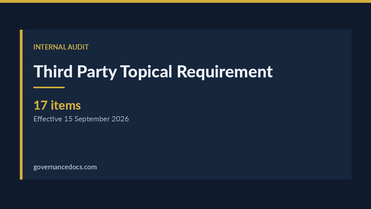 Third Party Topical Requirement: The 2026 Audit Guide third party topical requirement explained